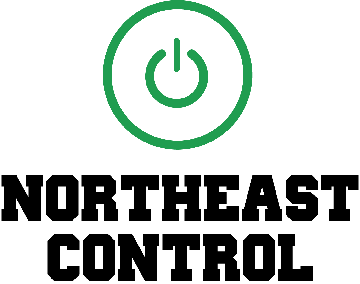 The Northeast Control logo: a green circular mark above a black wordmark